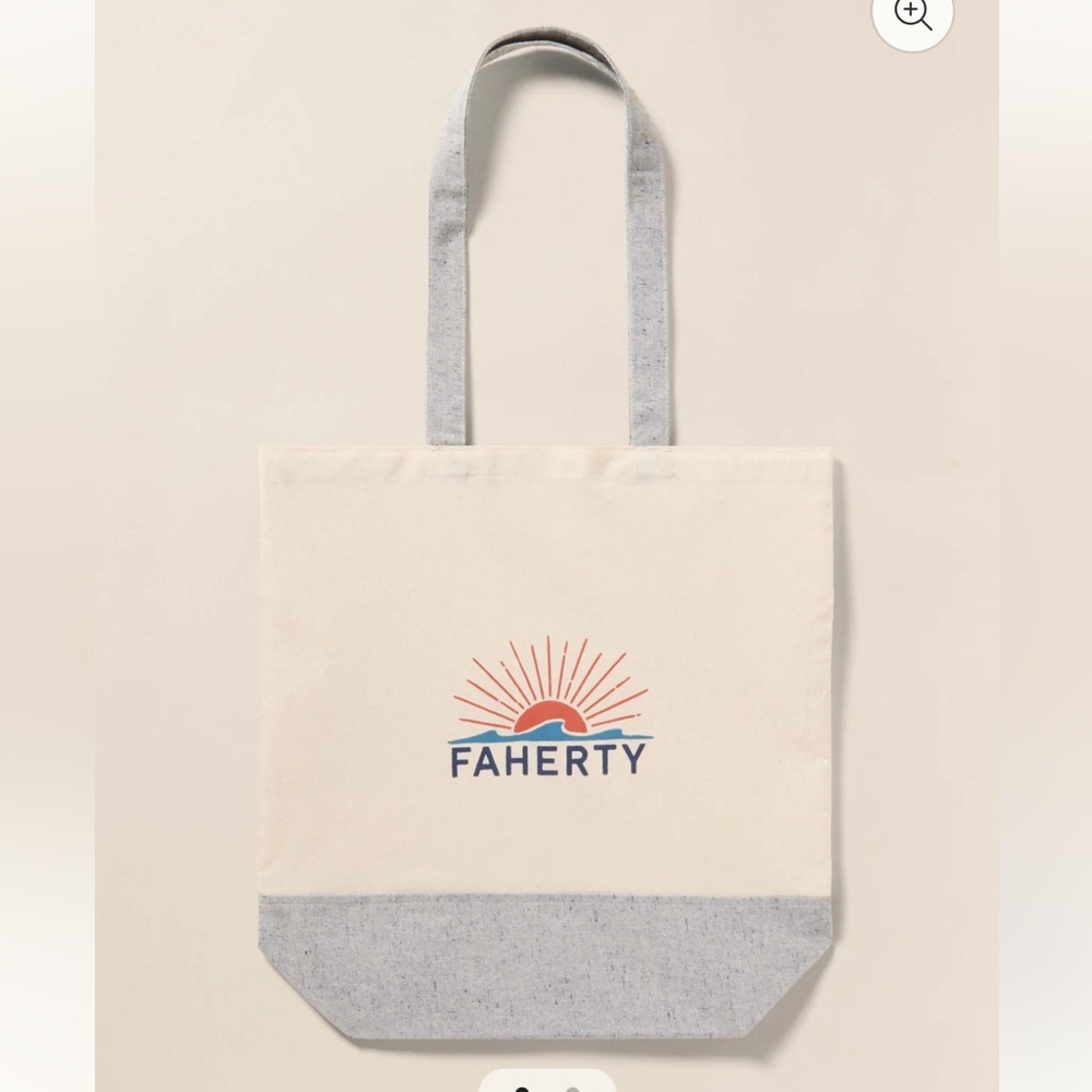 Faherty Canvas Logo Tote - Grey